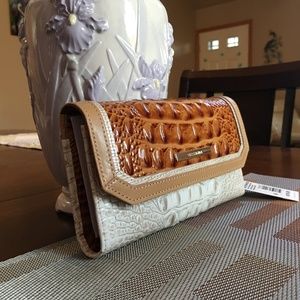 brahmin dark rum wallet